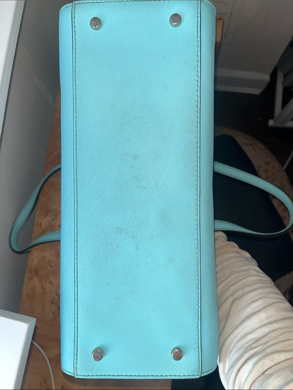 kate spade Light robin’s egg Blue medium Structured Tote saffiano leather - Picture 5 of 16
